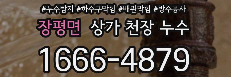 장평면 상가 천장 누수