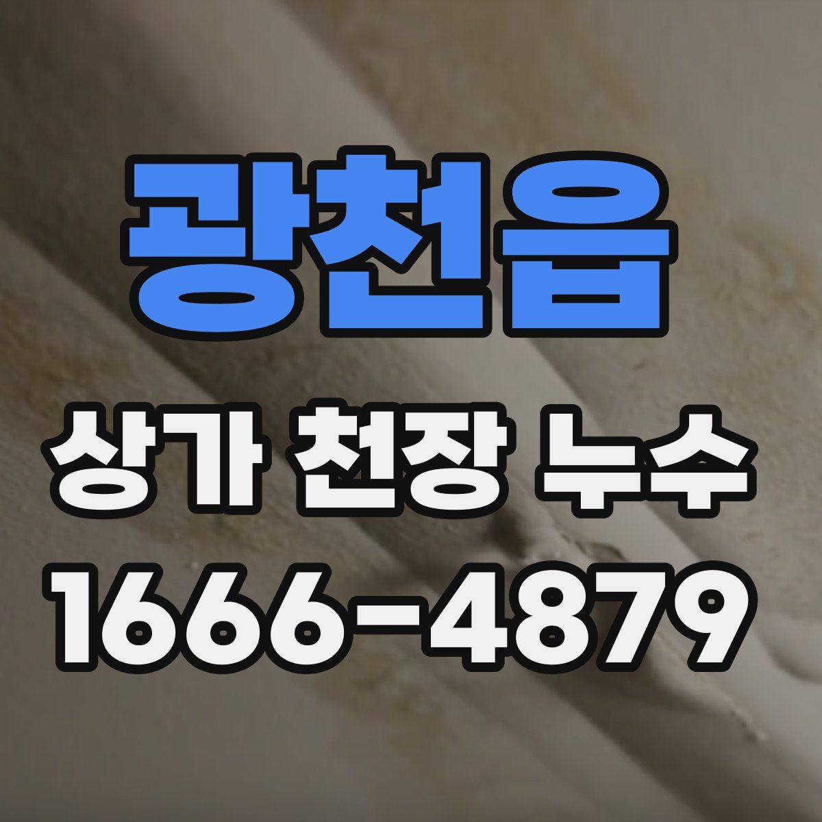 광천읍 상가 천장 누수