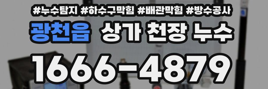 광천읍 상가 천장 누수