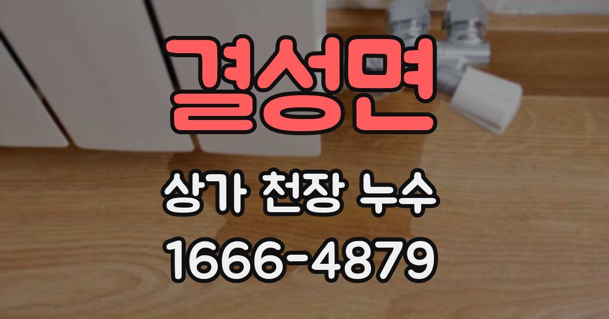 결성면 상가 천장 누수
