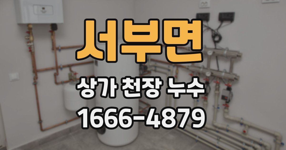 서부면 상가 천장 누수
