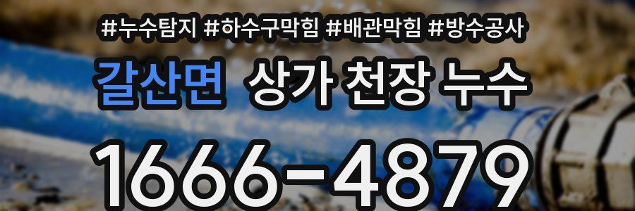 갈산면 상가 천장 누수