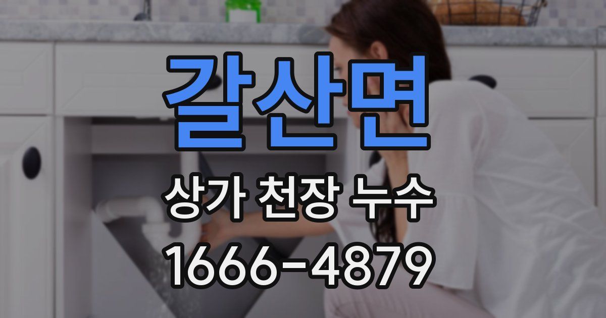 갈산면 상가 천장 누수