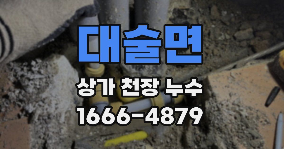 대술면 상가 천장 누수