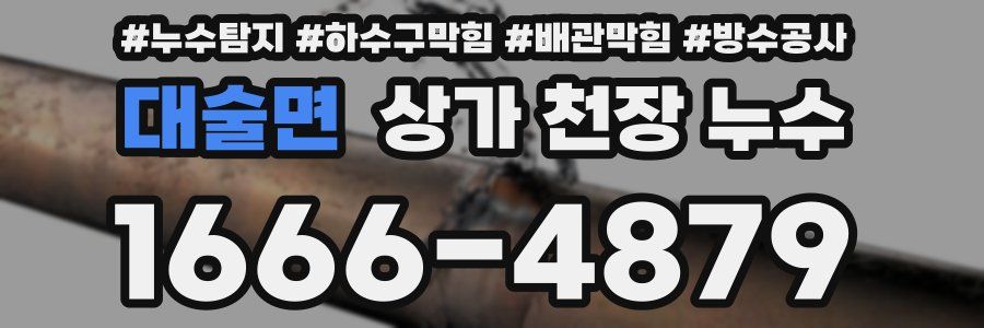 대술면 상가 천장 누수