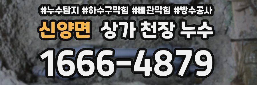 신양면 상가 천장 누수