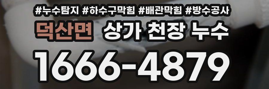 덕산면 상가 천장 누수