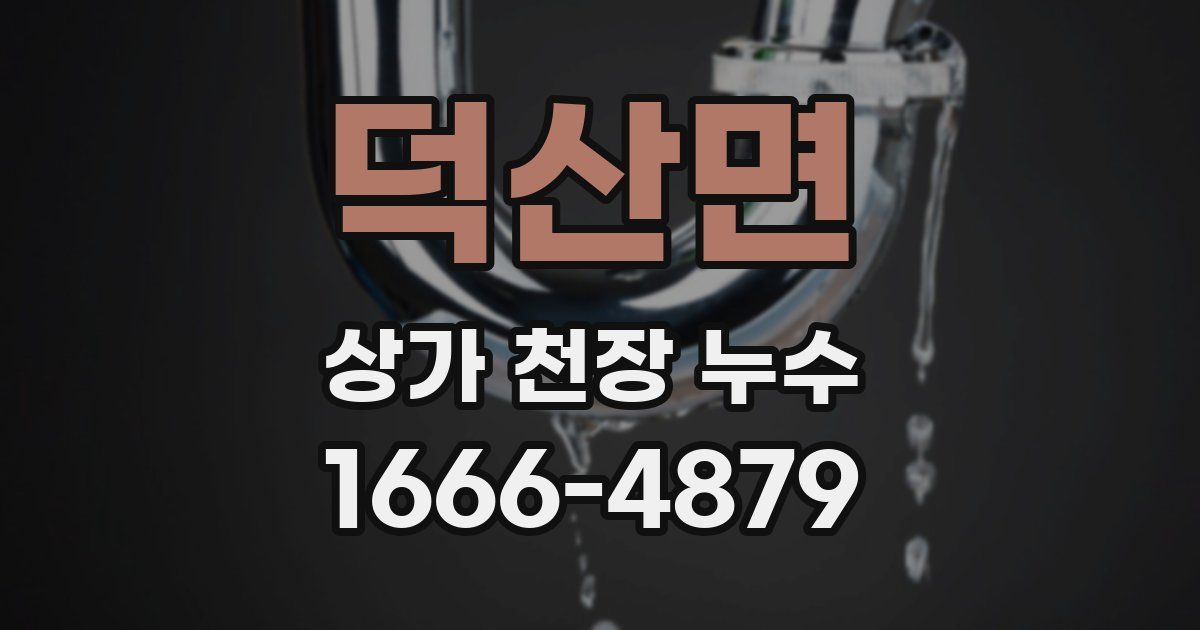 덕산면 상가 천장 누수