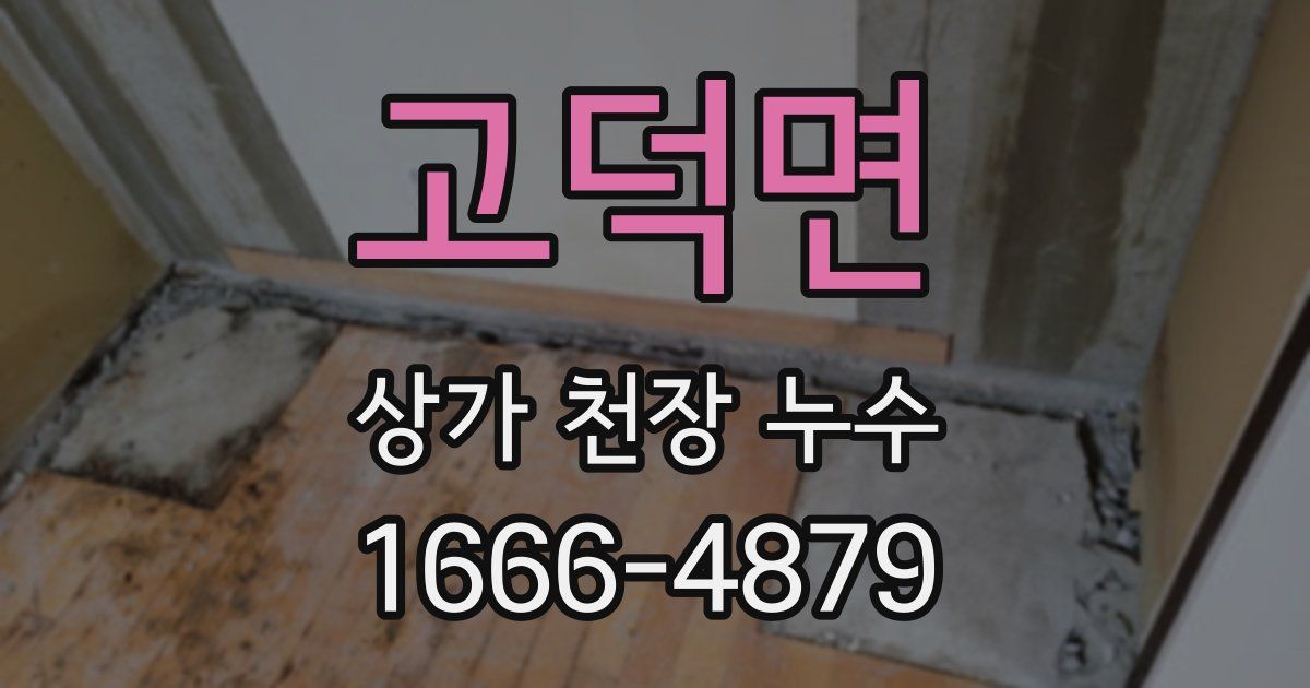 고덕면 상가 천장 누수