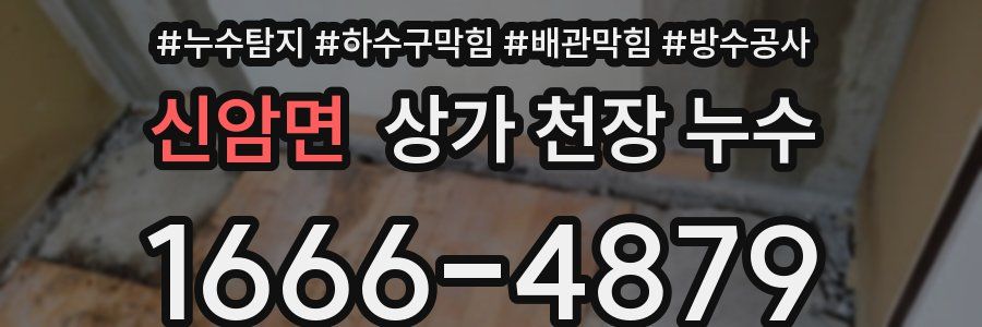 신암면 상가 천장 누수