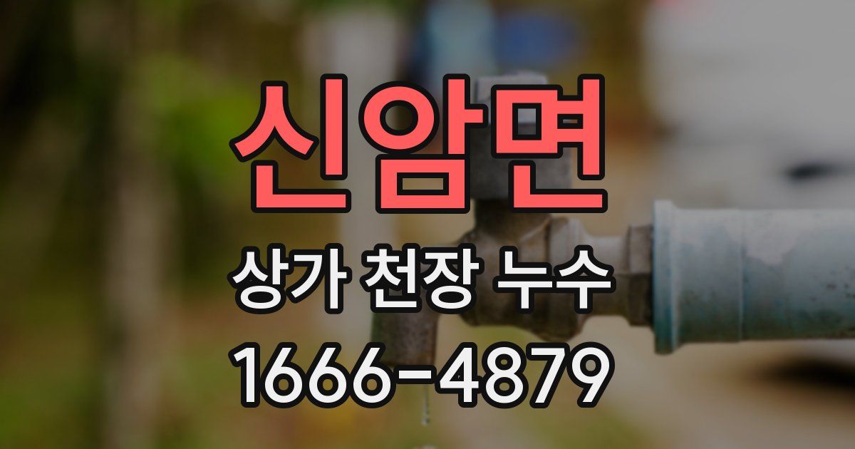신암면 상가 천장 누수
