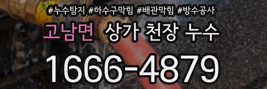 고남면 상가 천장 누수