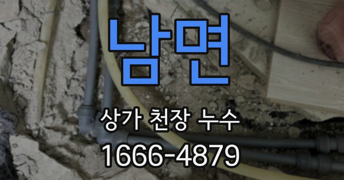 남면 상가 천장 누수
