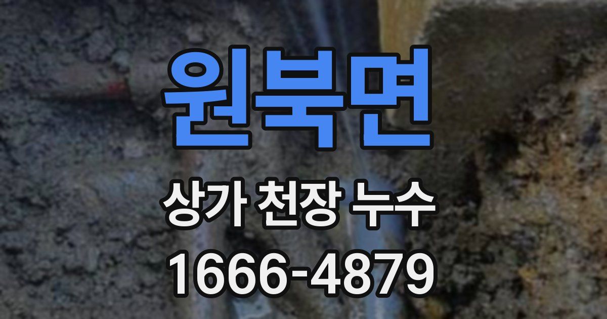 원북면 상가 천장 누수
