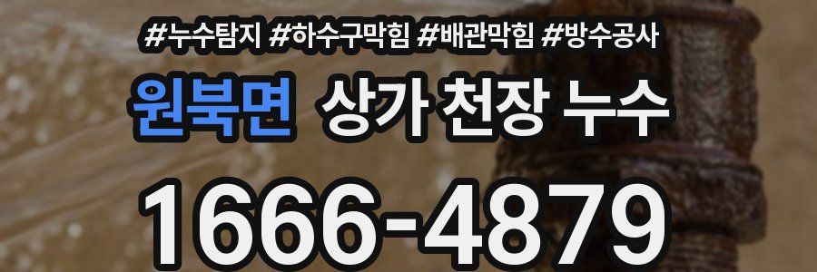 원북면 상가 천장 누수