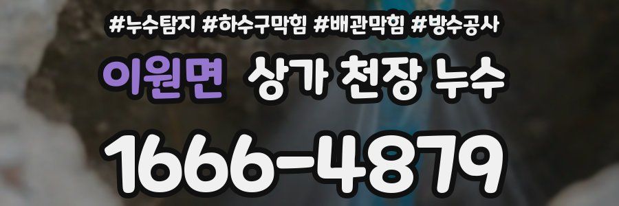 이원면 상가 천장 누수