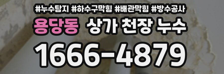 용당동 상가 천장 누수