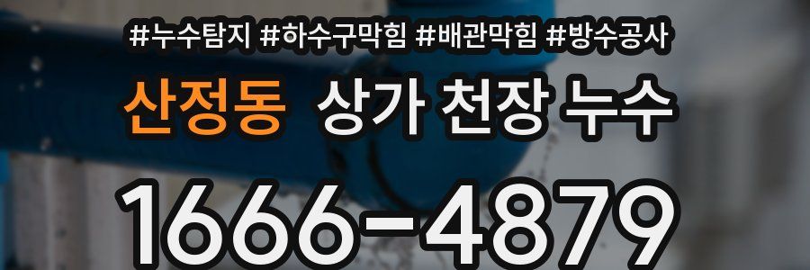산정동 상가 천장 누수