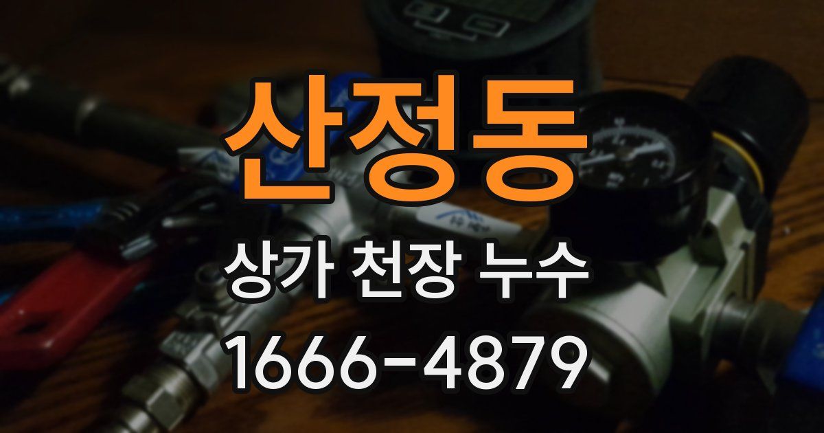 산정동 상가 천장 누수