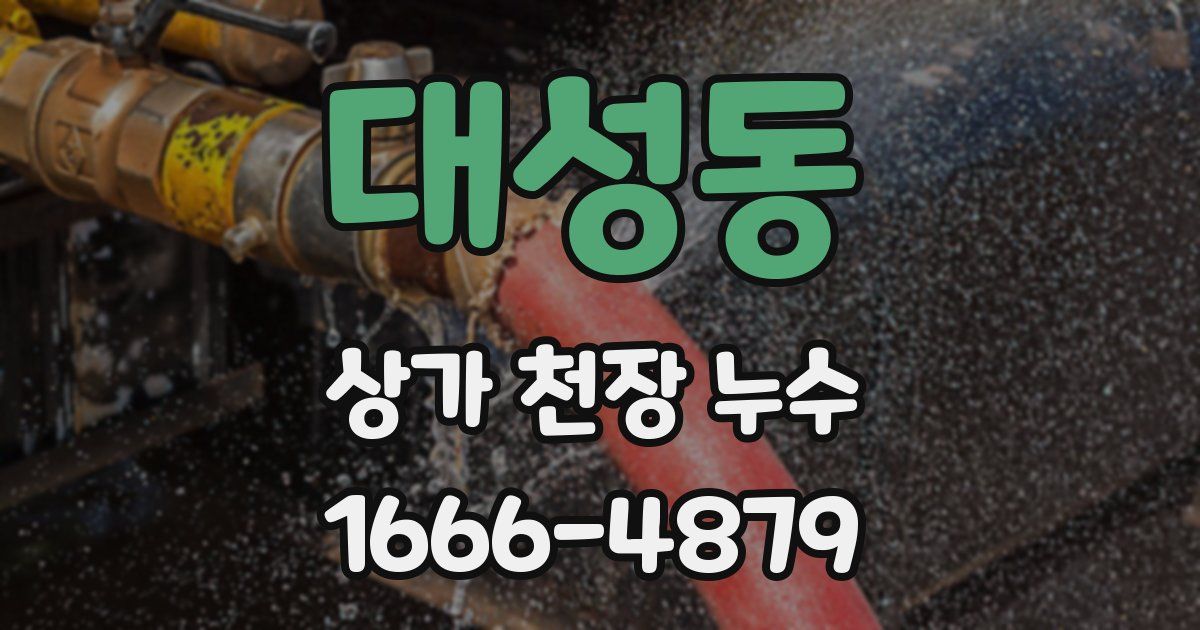 대성동 상가 천장 누수
