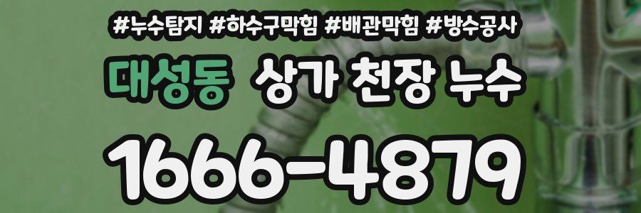 대성동 상가 천장 누수