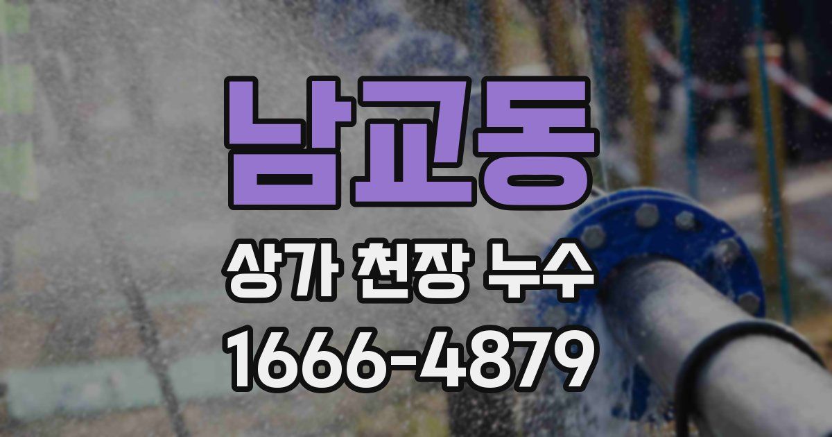 남교동 상가 천장 누수
