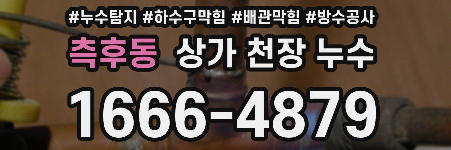 측후동 상가 천장 누수