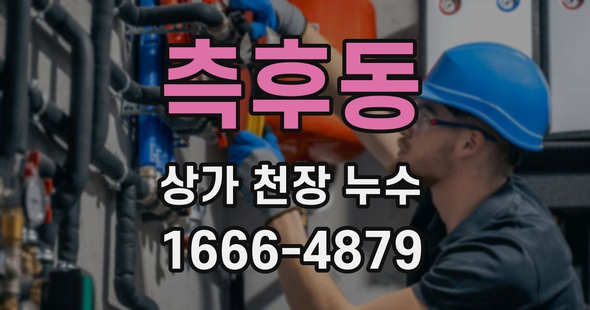 측후동 상가 천장 누수