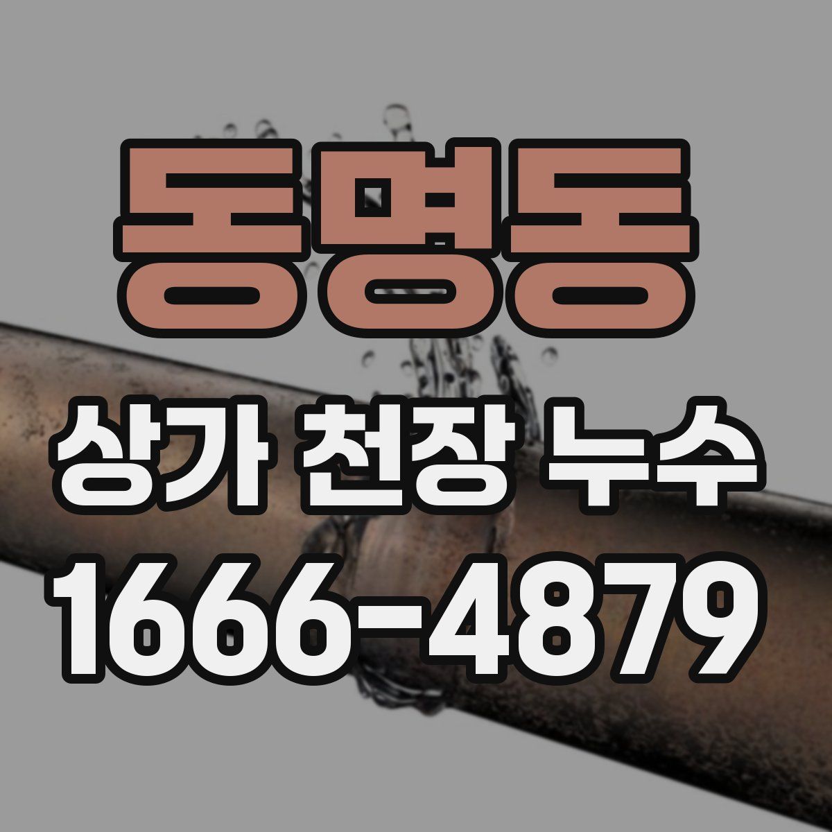 동명동 상가 천장 누수