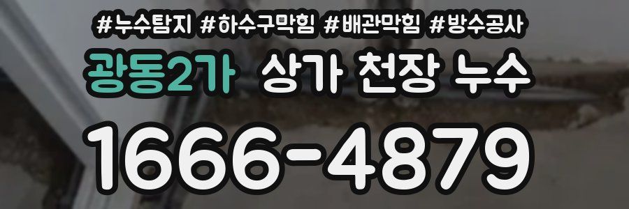 광동2가 상가 천장 누수