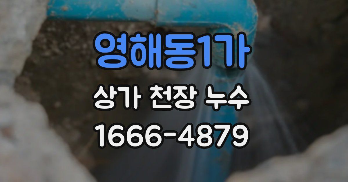 영해동1가 상가 천장 누수