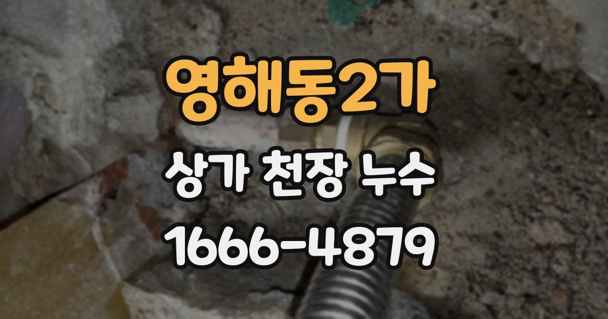 영해동2가 상가 천장 누수