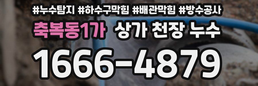 축복동1가 상가 천장 누수
