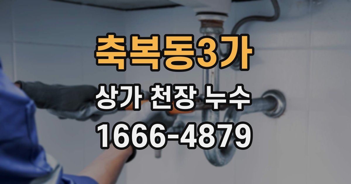 축복동3가 상가 천장 누수