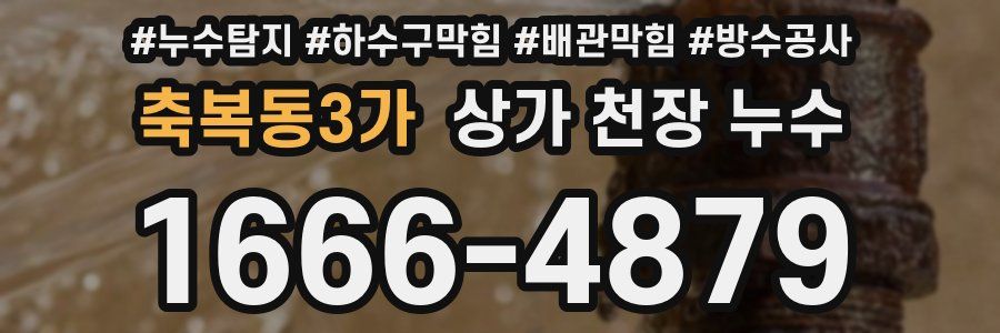 축복동3가 상가 천장 누수