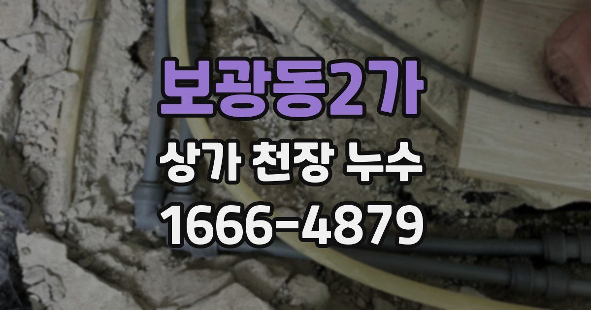 보광동2가 상가 천장 누수