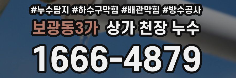 보광동3가 상가 천장 누수