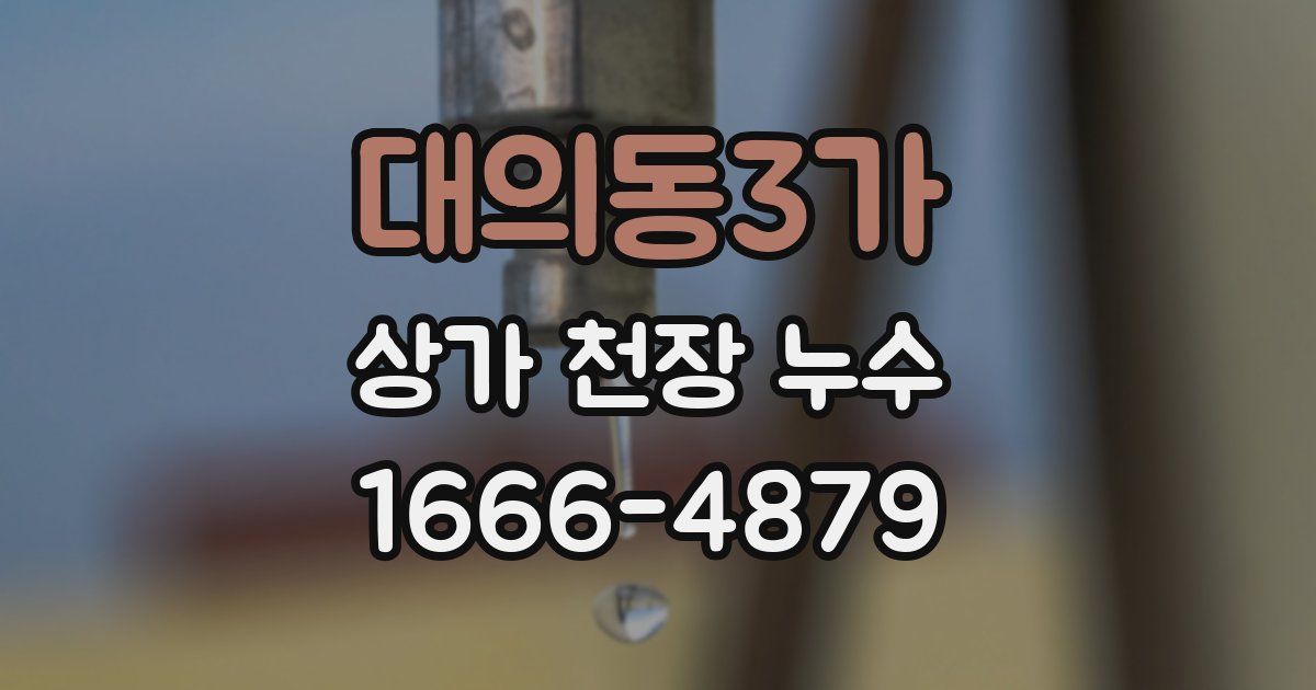 대의동3가 상가 천장 누수