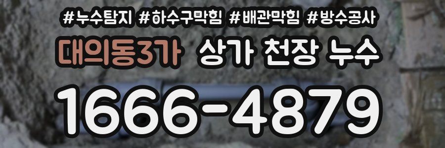 대의동3가 상가 천장 누수