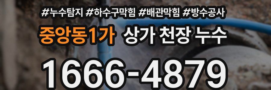 중앙동1가 상가 천장 누수
