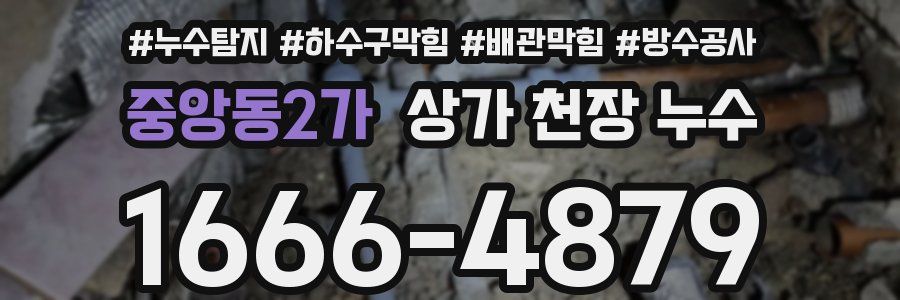 중앙동2가 상가 천장 누수