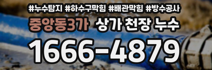 중앙동3가 상가 천장 누수