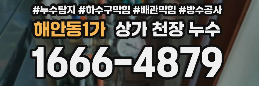 해안동1가 상가 천장 누수