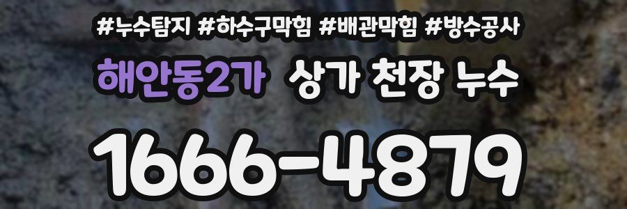 해안동2가 상가 천장 누수