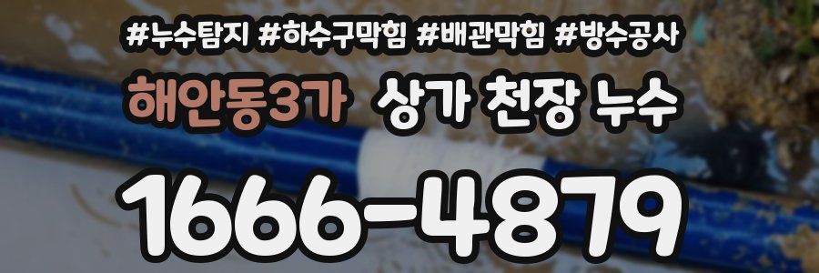 해안동3가 상가 천장 누수
