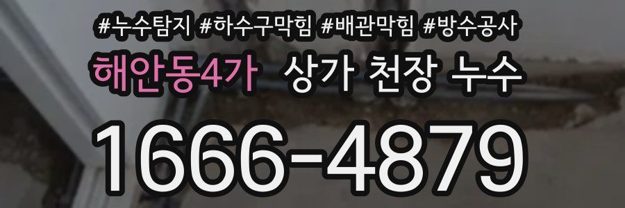 해안동4가 상가 천장 누수