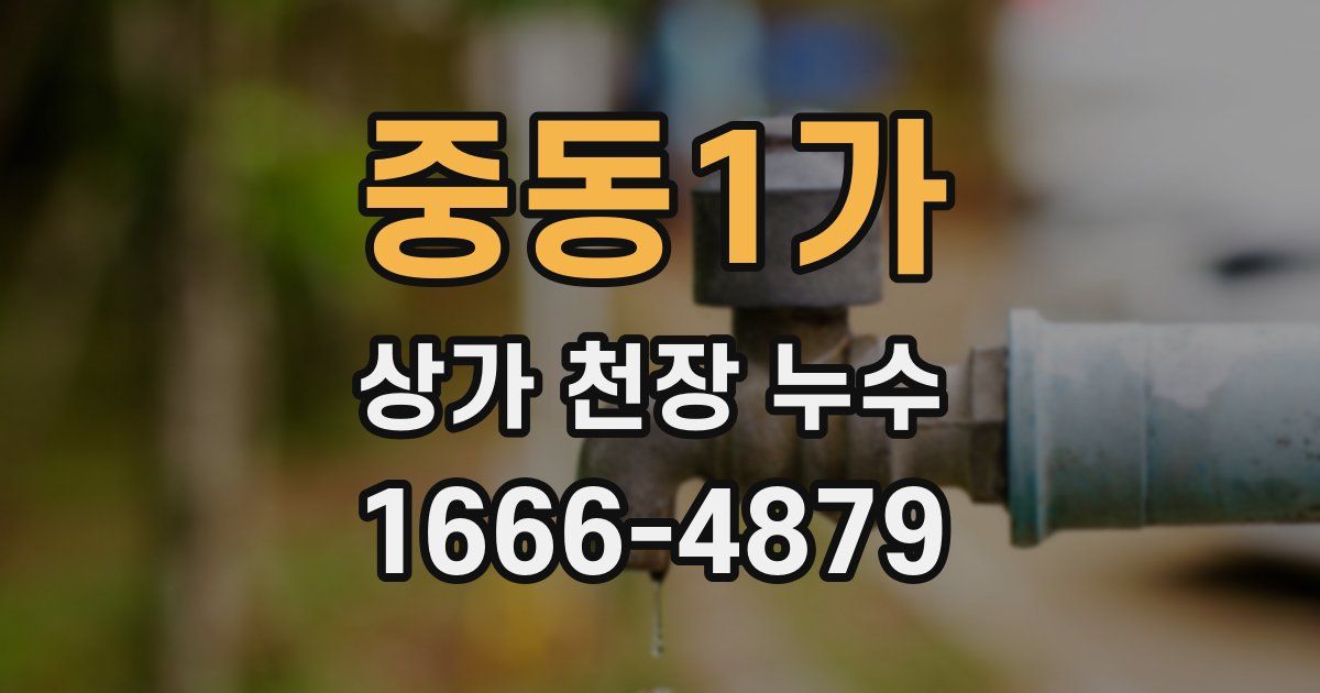 중동1가 상가 천장 누수