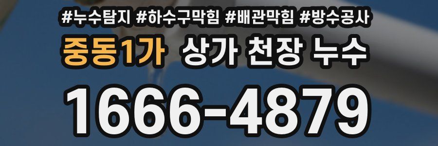 중동1가 상가 천장 누수