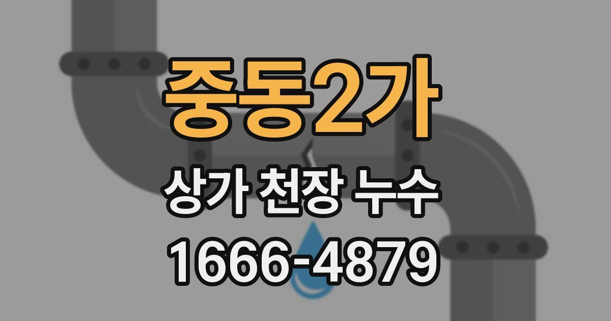 중동2가 상가 천장 누수