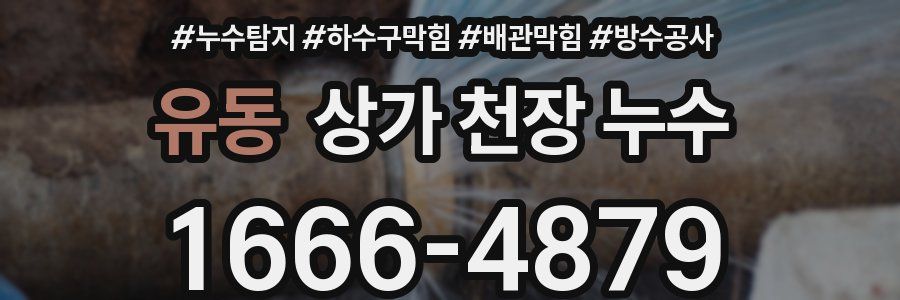 유동 상가 천장 누수